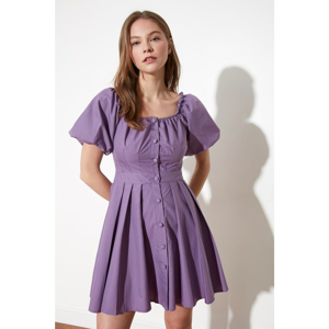 Trendyol Lilac Button Detail Dress