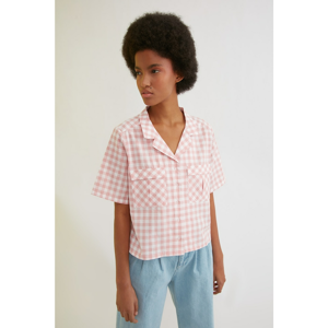 Trendyol Pink Double Pocket Shirt