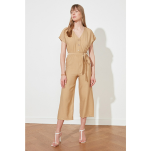 Trendyol Mink BeltEd Jumpsuit