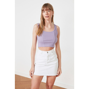 Trendyol Lila Crop Knitted Athlete