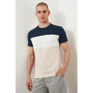 Trendyol Pink Men Slim Fit Panel T-Shirt