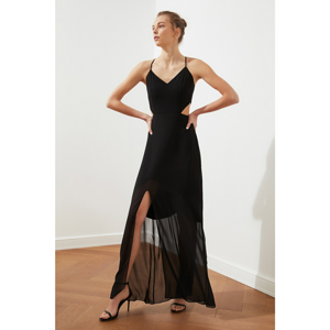 Trendyol Black Slit Detail Dress