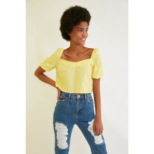 Trendyol Yellow Square Collar Blouse