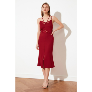 Trendyol Burgundy Lace Garni dress