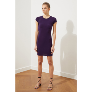 Trendyol Bodycon Knitted Dress WITH Purple Back Cleavage