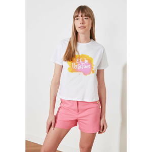 Trendyol Semi-Fitted T-Shirt WITH White Front and Back Print