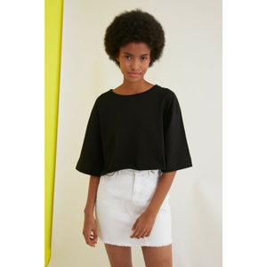 Trendyol Loose Knitted T-Shirt WITH Black Back Print