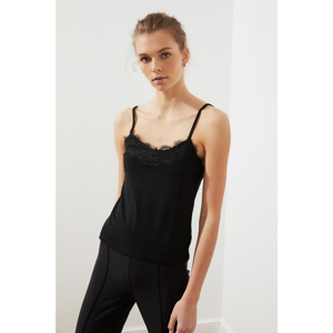 Trendyol Black Lace Detail Knitted Athlete