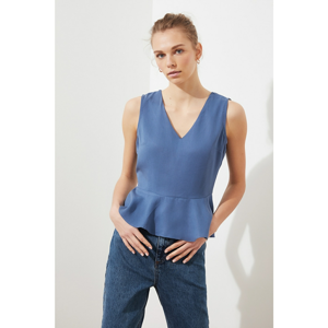 Trendyol Blouse - Blue - Fitted