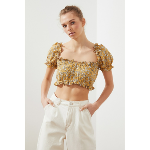 Trendyol Yellow Crop Blouse