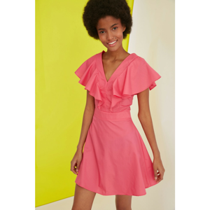 Trendyol Pink Flywheel Dress