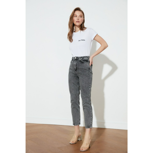 Trendyol Anthracite High Waist Mom Jeans