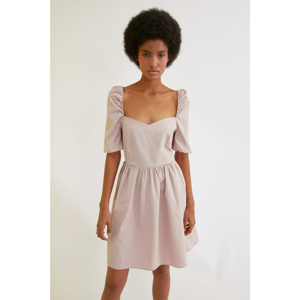 Trendyol Stone Balloon Sleeve Dress