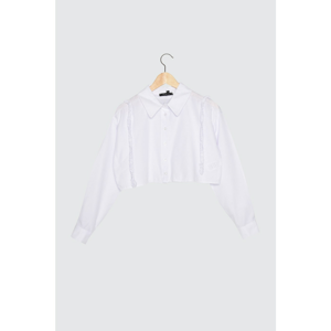 Trendyol White Belt Shirt