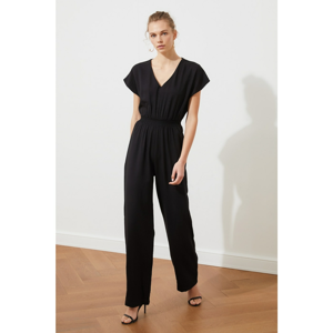 Trendyol Black V Collar Jumpsuit