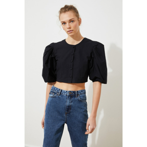 Trendyol Black Button Blouse