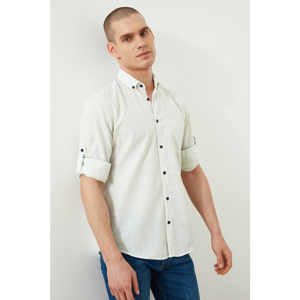 Trendyol Mint Men Slim Fit Buttoned Collar Epaulette Shirt