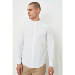Trendyol White Male Slim Fit Judge Collar Shirt