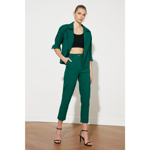 Trendyol Emerald Green High Waist Pants