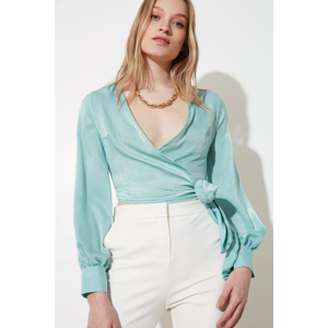 Trendyol Mint Tying Detail Blouse