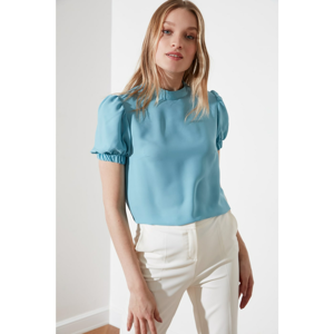 Trendyol Blue Sleeve ruffle Blouse