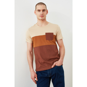 Trendyol Brown Male Slim Fit Bike Collar T-Shirt