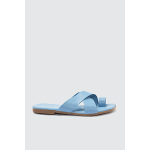 Trendyol Blue Cross-Band Women's Slippers