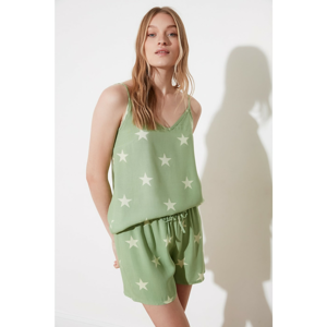 Trendyol Pajama Set - Green - Graphic