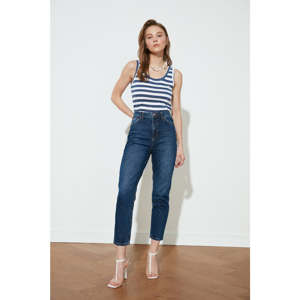 Trendyol Navy Blue High Waist Mom Jeans