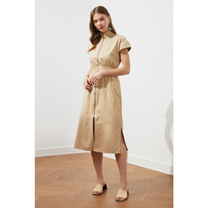 Trendyol Camel Zipper Dress