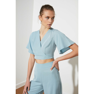 Trendyol Blue Cruise Collar Blouse