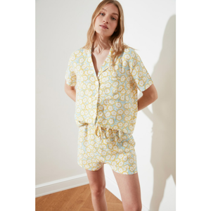 Trendyol Floral Patterned Woven Pyjama Set