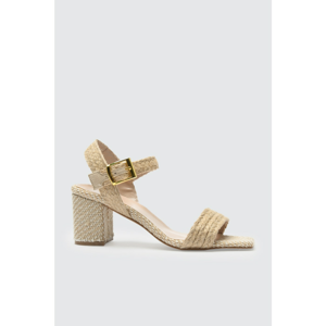 Trendyol Beige Wicker Women's Classic Heels