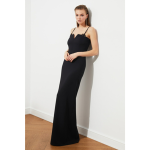 Trendyol Black Collar Detail Evening Dress & Graduation Dress