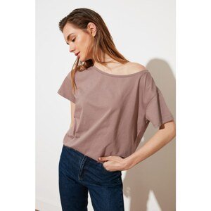 Trendyol T-Shirt - Brown - Oversize