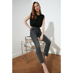 Trendyol Anthracite High Waist Slim Fit Jeans