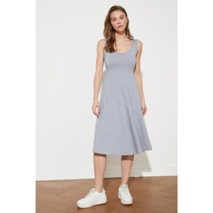 Trendyol Grey Midi Knitted Dress
