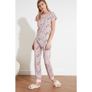Trendyol Star Printed Knitted Pyjama Set
