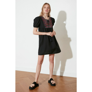 Trendyol Black Embroidered Dress