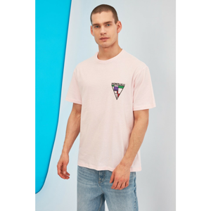 Trendyol Pink Men's Back Printed Relaxed Fit TShirt