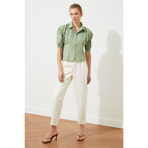 Trendyol Open Khaki Balloon Sleeve Shirt