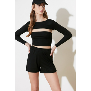 Trendyol Black Knitted Shorts & Bermuda