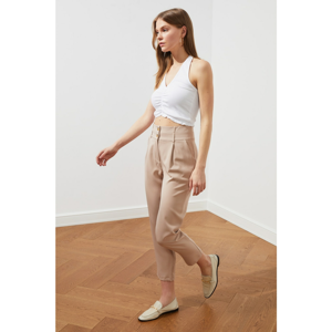 Trendyol Stone Front Button Pants