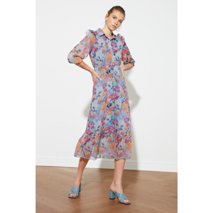 Trendyol Multicolored Shirt Collar Dress