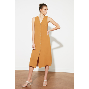 Trendyol Camel Button Dress