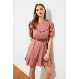 Trendyol Rose Dry Arched Brode Dress