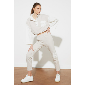 Trendyol Beige Pocket Sports Tracksuit bottom