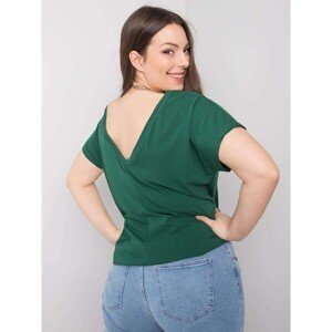 Dark green cotton t-shirt larger size