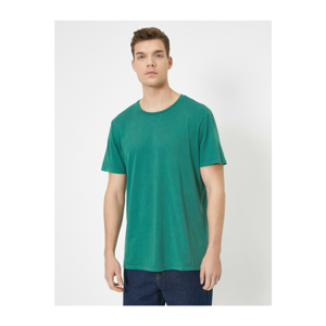 Koton Men's Green Bike Collar T-shirt