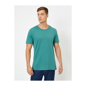 Koton . Men's Green Bike Collar T-shirt